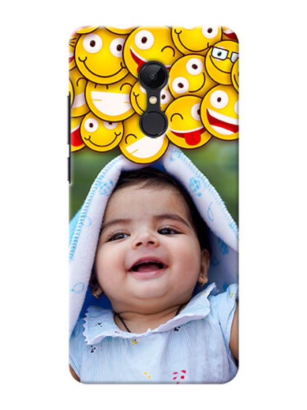 Custom Redmi 5 Custom Phone Cases with Smiley Emoji Design