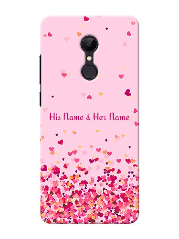 Custom Redmi 5 Phone Back Covers: Floating Hearts Design