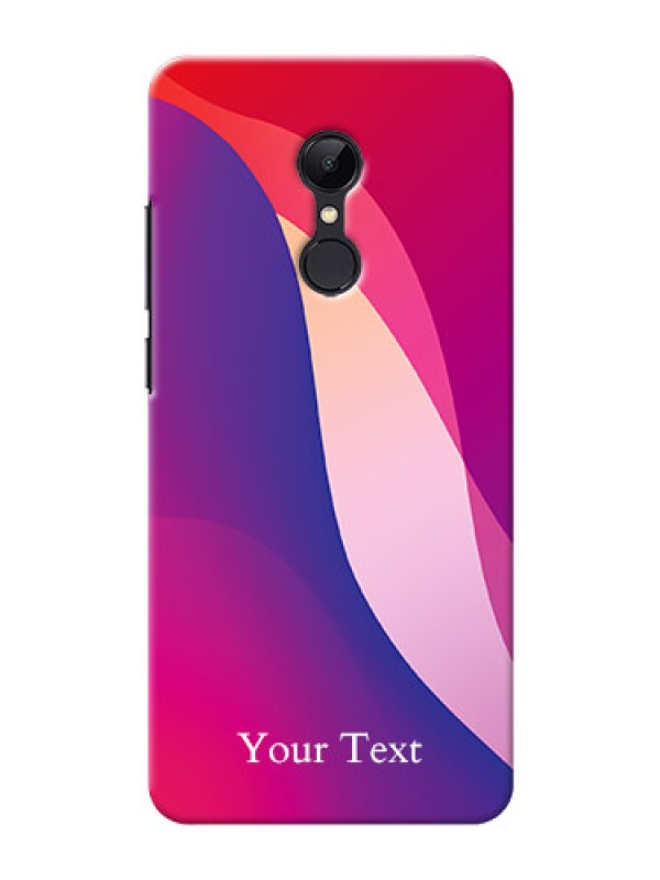 Custom Redmi 5 Mobile Back Covers: Digital abstract Overlap Design