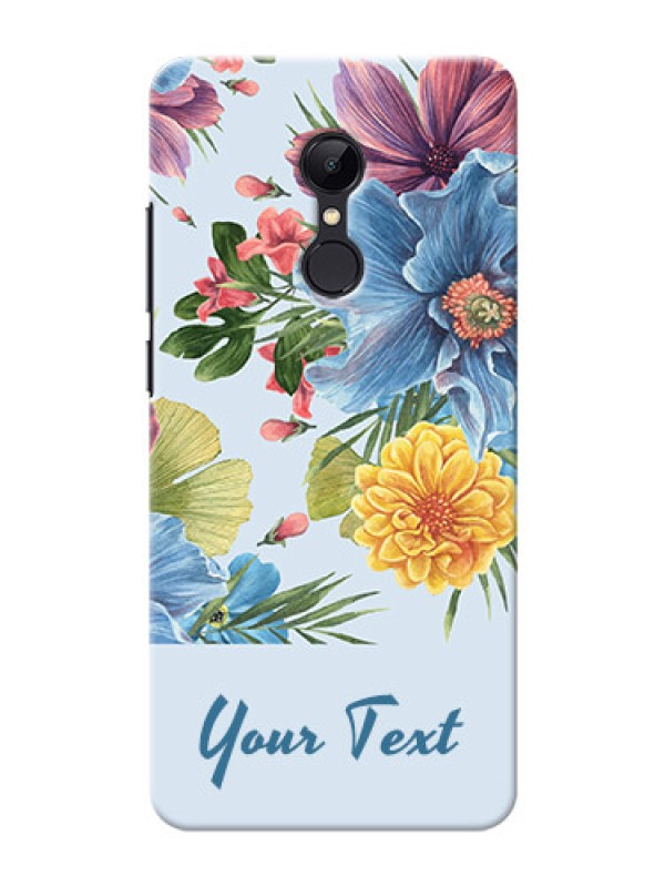 Custom Redmi 5 Custom Phone Cases: Stunning Watercolored Flowers Painting Design