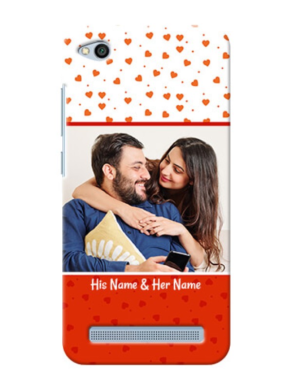 Custom Xiaomi Redmi 5A Orange Love Symbol Mobile Cover Design