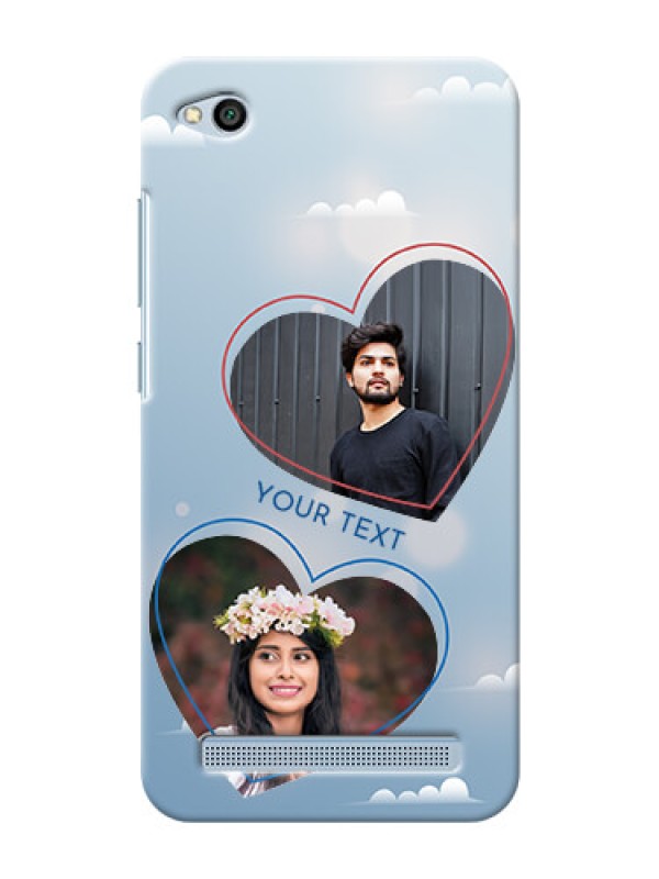 Custom Xiaomi Redmi 5A couple heart frames with sky backdrop Design