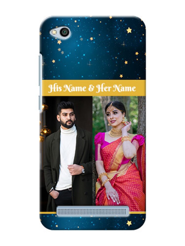Custom Xiaomi Redmi 5A 2 image holder with galaxy backdrop and stars  Design