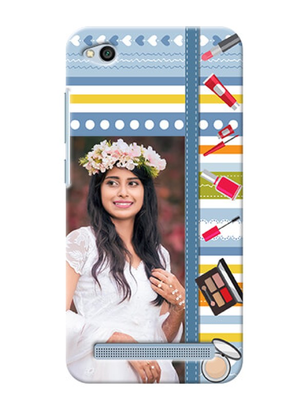 Custom Xiaomi Redmi 5A hand drawn backdrop with makeup icons Design