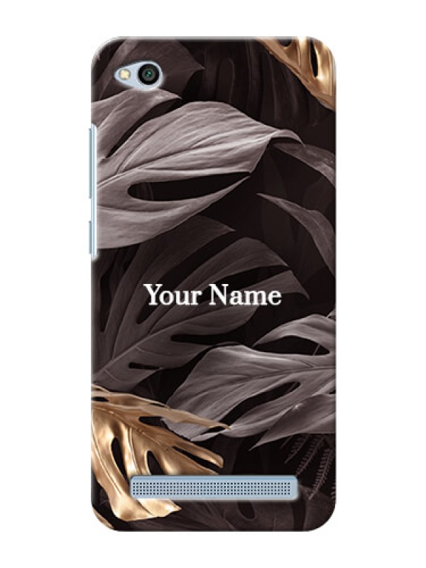 Custom Redmi 5A Mobile Back Covers: Wild Leaves digital paint Design