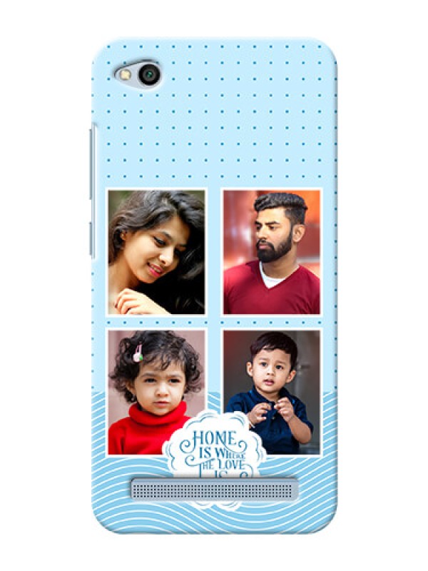 Custom Redmi 5A Custom Phone Covers: Cute love quote with 4 pic upload Design