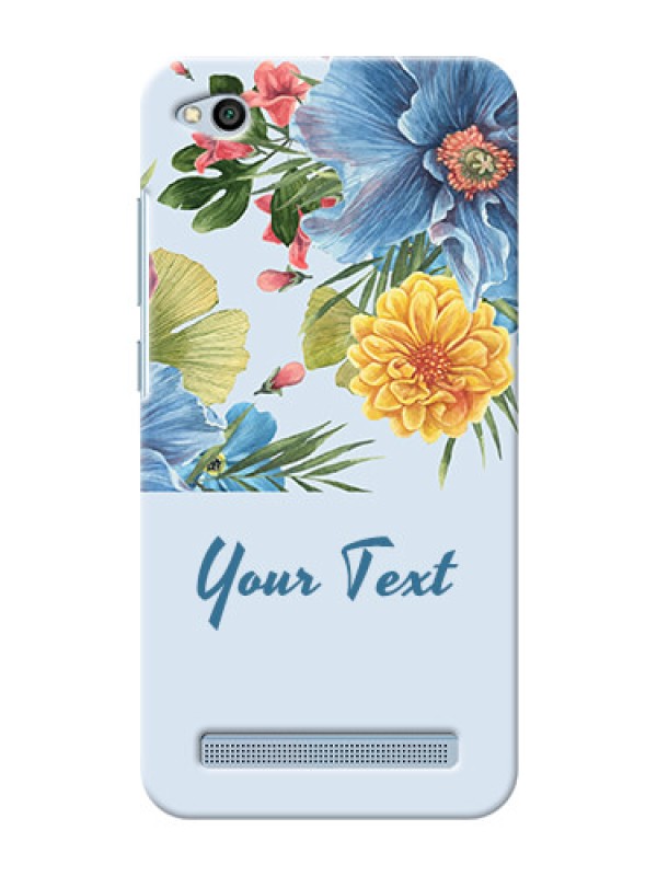 Custom Redmi 5A Custom Phone Cases: Stunning Watercolored Flowers Painting Design