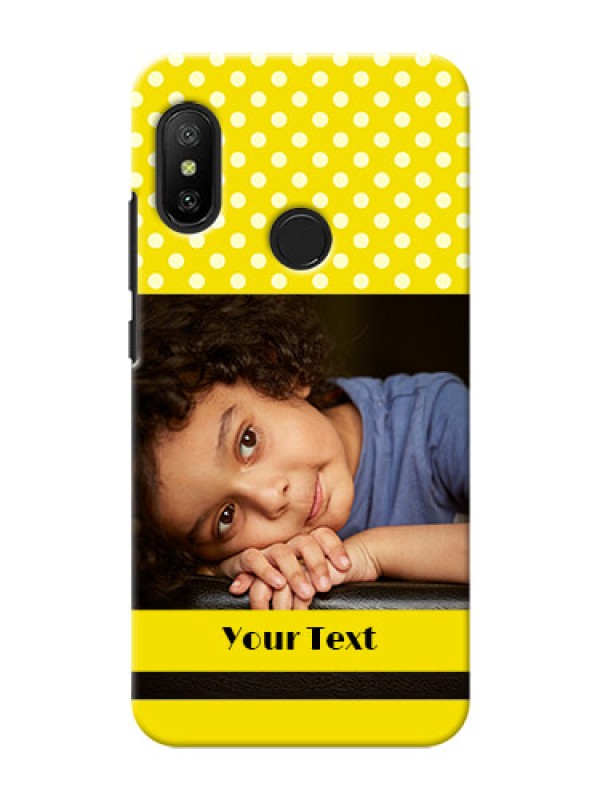 Custom Redmi 6 Pro Custom Mobile Covers: Bright Yellow Case Design