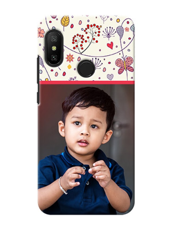 Custom Redmi 6 Pro phone back covers: Premium Floral Design