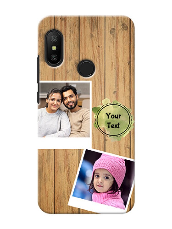 Custom Redmi 6 Pro Custom Mobile Phone Covers: Wooden Texture Design