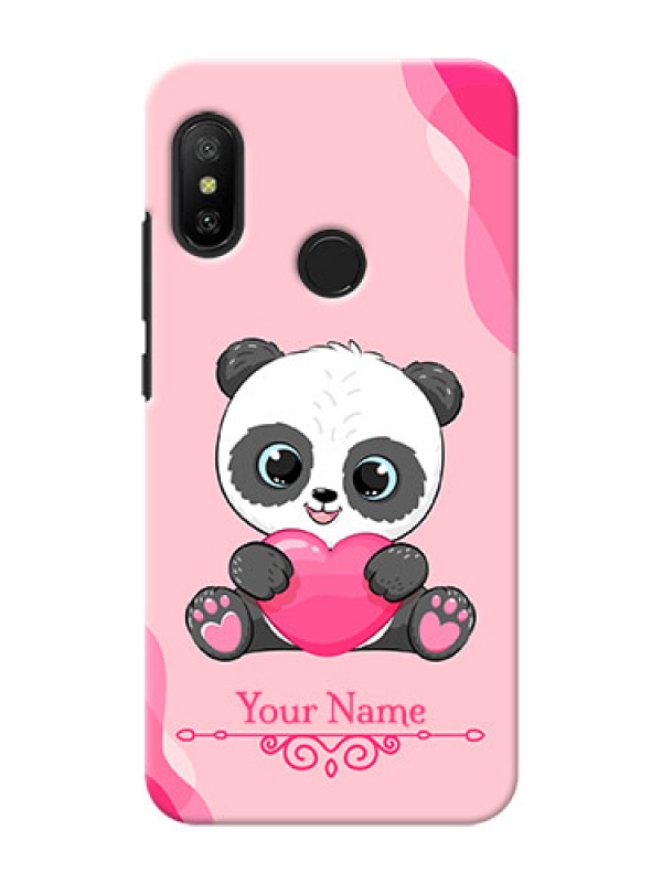 Custom Redmi 6 Pro Mobile Back Covers: Cute Panda Design