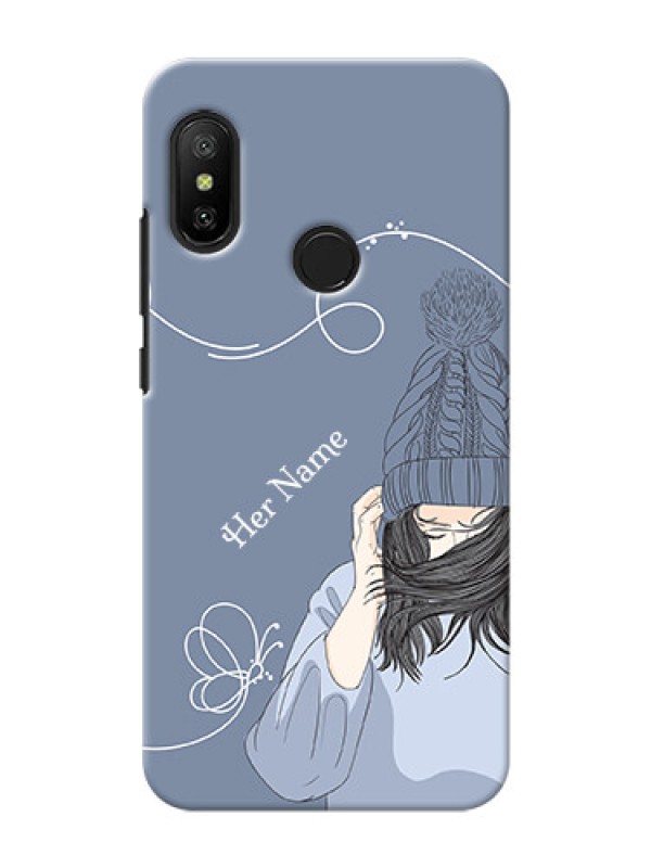Custom Redmi 6 Pro Custom Mobile Case with Girl in winter outfit Design