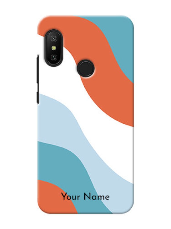Custom Redmi 6 Pro Mobile Back Covers: coloured Waves Design
