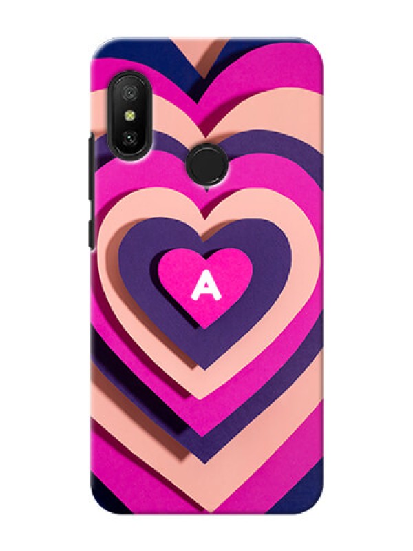 Custom Redmi 6 Pro Custom Mobile Case with Cute Heart Pattern Design