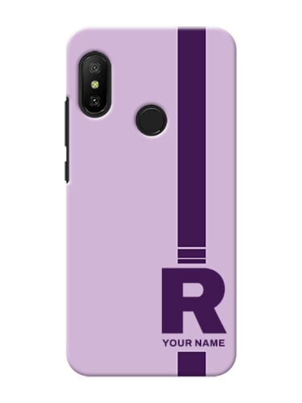 Custom Redmi 6 Pro Custom Phone Covers: Simple dual tone stripe with name Design