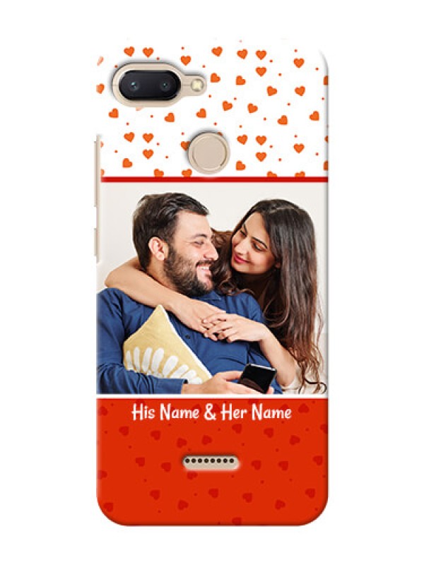 Custom Xiaomi Redmi 6 Phone Back Covers: Orange Love Symbol Design