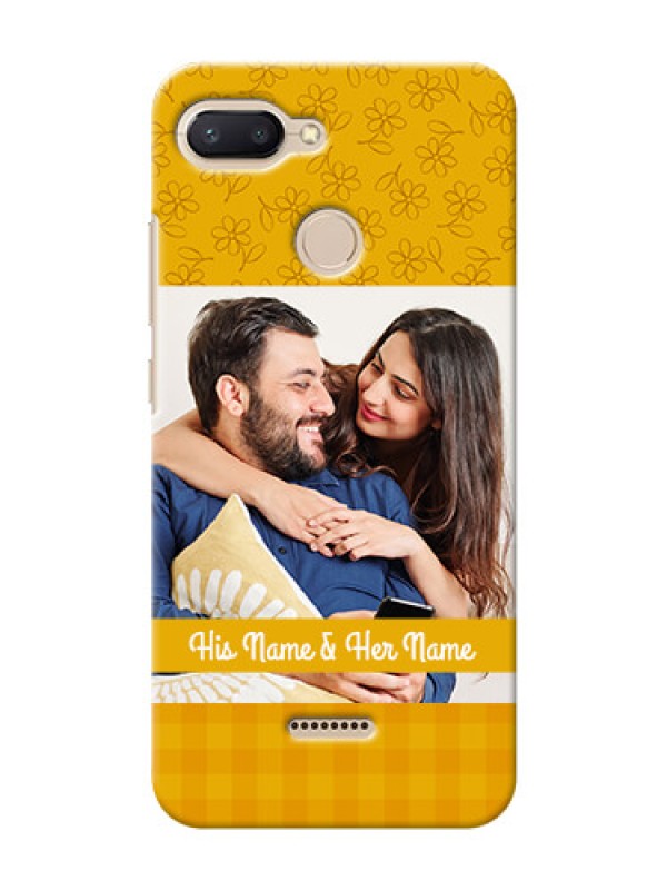 Custom Xiaomi Redmi 6 mobile phone covers: Yellow Floral Design