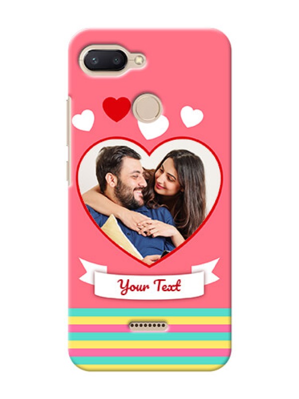 Custom Xiaomi Redmi 6 Personalised mobile covers: Love Doodle Design
