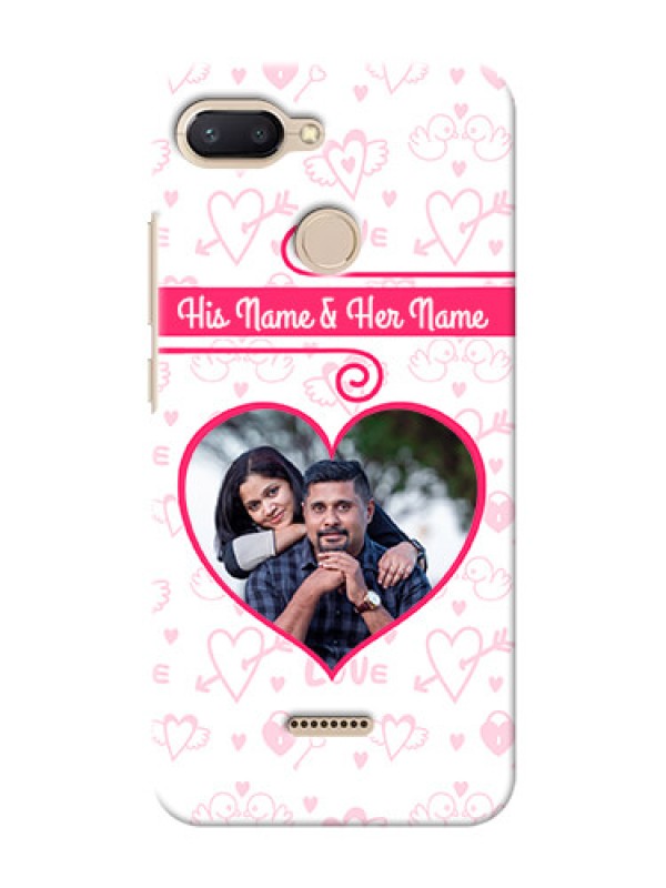 Custom Xiaomi Redmi 6 Personalized Phone Cases: Heart Shape Love Design