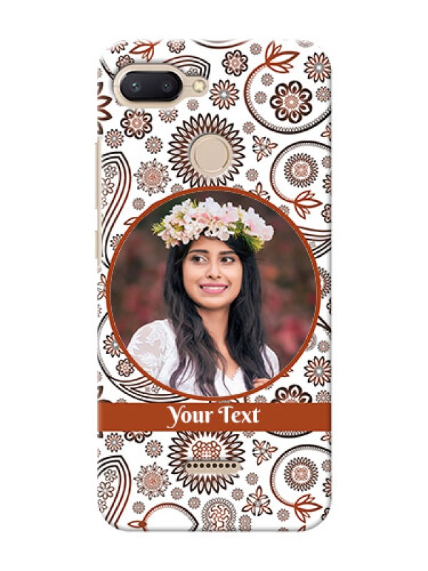 Custom Xiaomi Redmi 6 phone cases online: Abstract Floral Design 