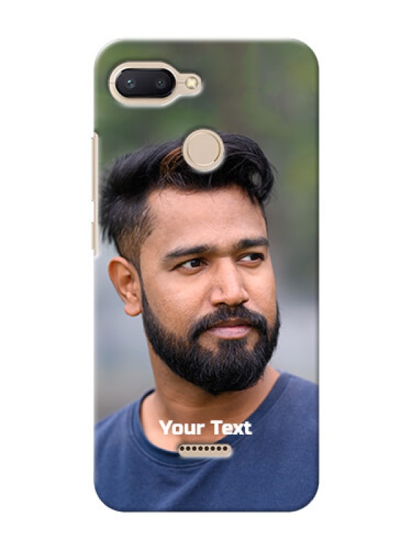 Custom Xiaomi Redmi 6 Mobile Cover: Photo with Text