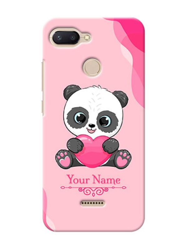 Custom Redmi 6 Mobile Back Covers: Cute Panda Design