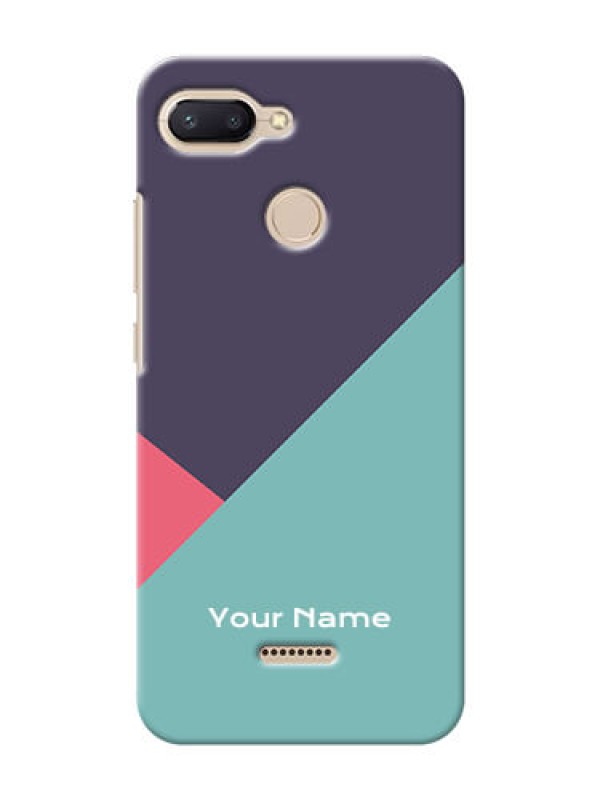 Custom Redmi 6 Custom Phone Cases: Tri Color abstract Design