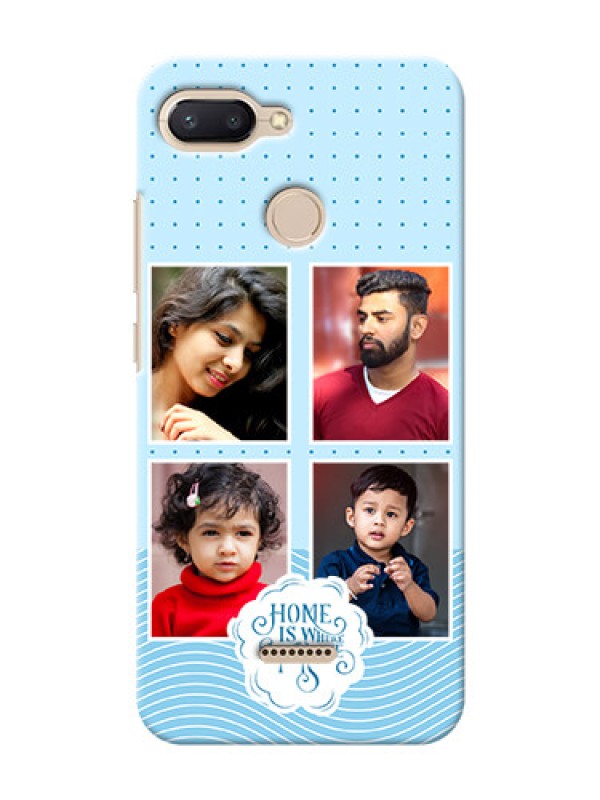Custom Redmi 6 Custom Phone Covers: Cute love quote with 4 pic upload Design