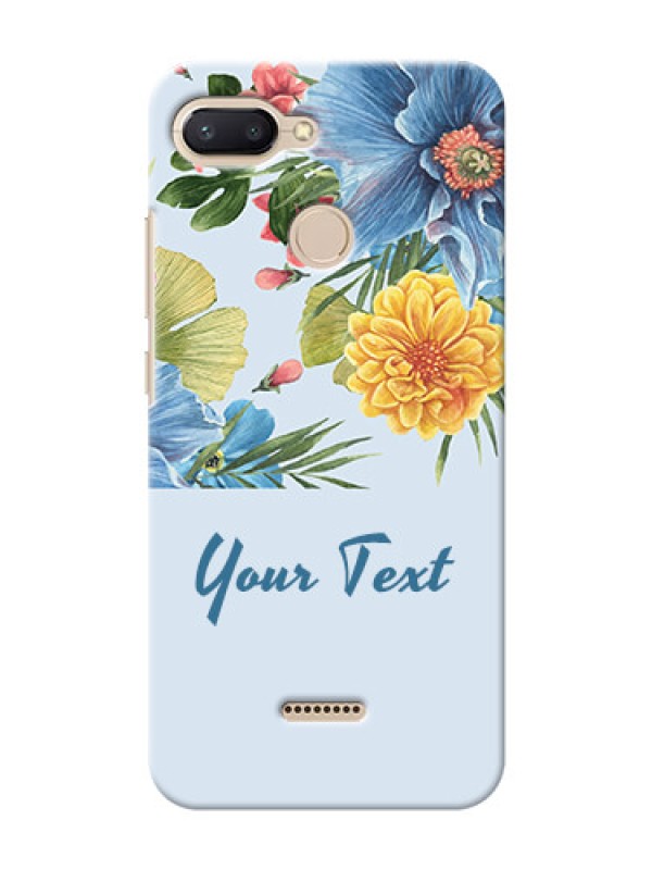 Custom Redmi 6 Custom Phone Cases: Stunning Watercolored Flowers Painting Design