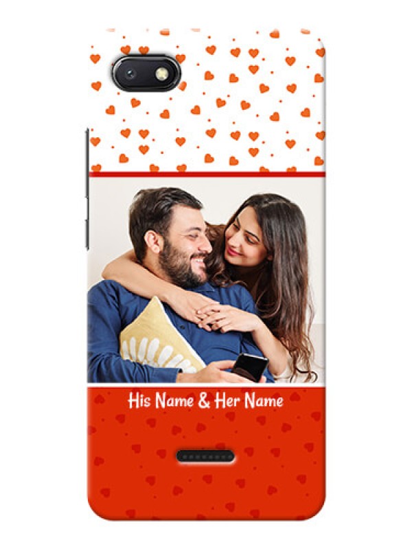 Custom Redmi 6A Phone Back Covers: Orange Love Symbol Design