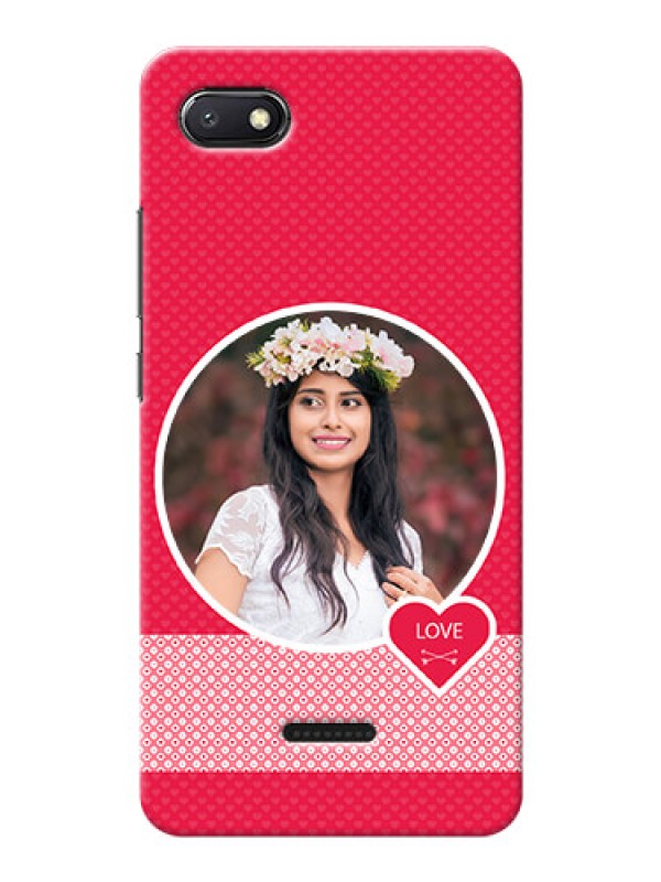 Custom Redmi 6A Mobile Covers Online: Pink Pattern Design