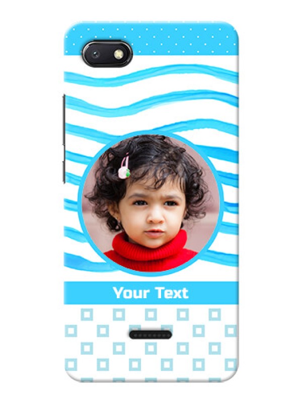 Custom Redmi 6A phone back covers: Simple Blue Case Design
