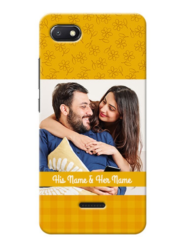 Custom Redmi 6A mobile phone covers: Yellow Floral Design
