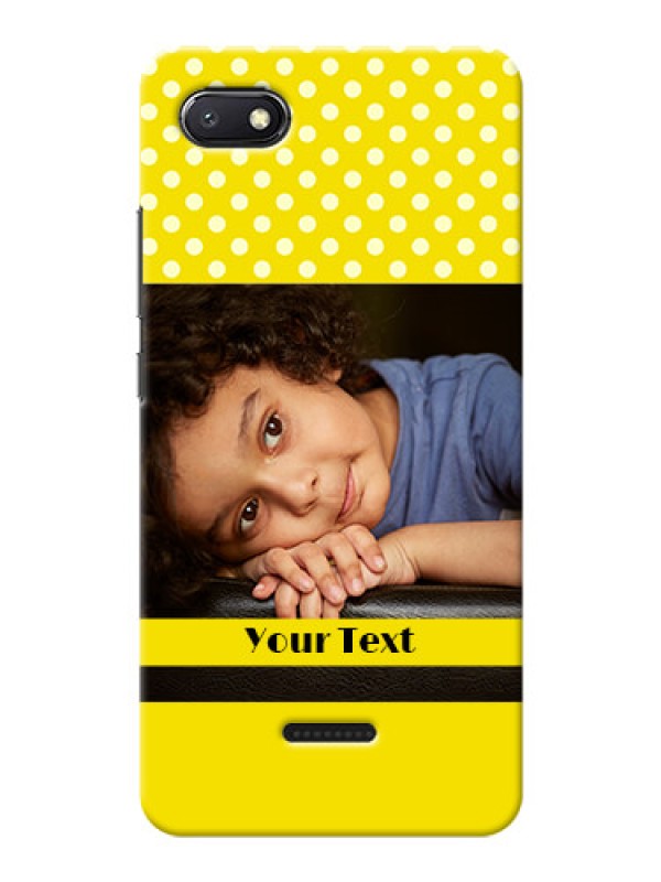 Custom Redmi 6A Custom Mobile Covers: Bright Yellow Case Design