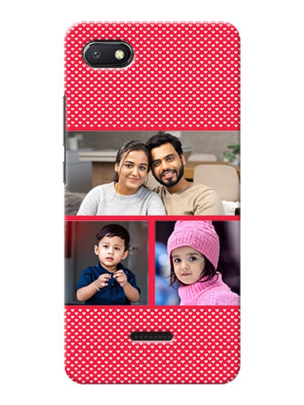 Custom Redmi 6A mobile back covers online: Bulk Pic Upload Design