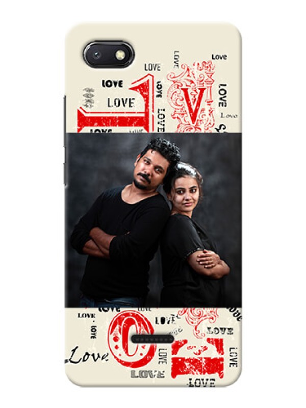 Custom Redmi 6A mobile cases online: Trendy Love Design Case