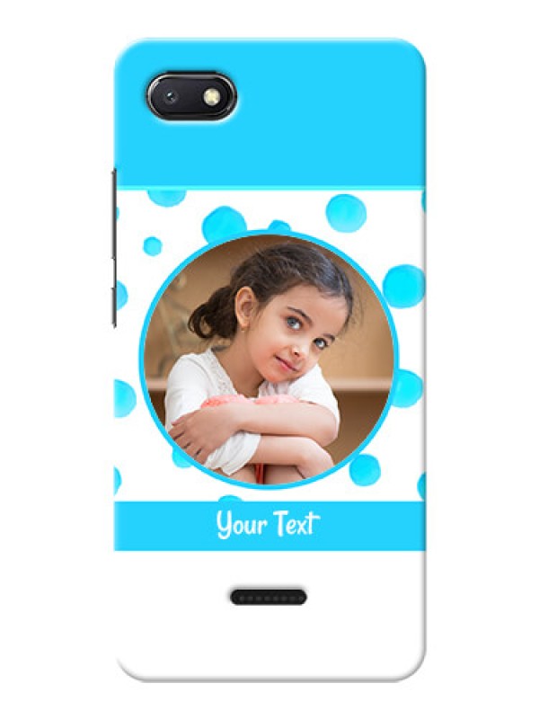 Custom Redmi 6A Custom Phone Covers: Blue Bubbles Pattern Design