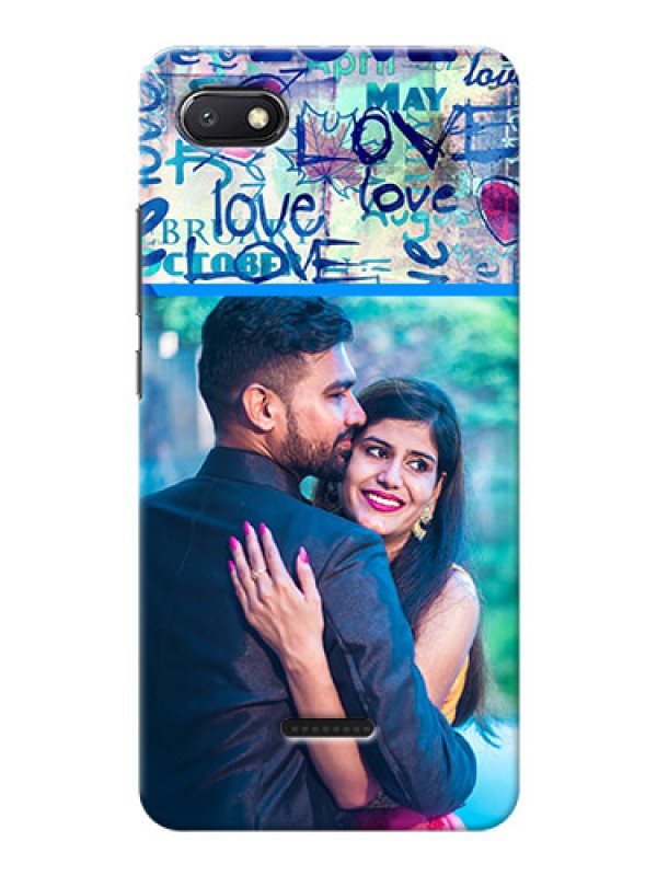 Custom Redmi 6A Mobile Covers Online: Colorful Love Design