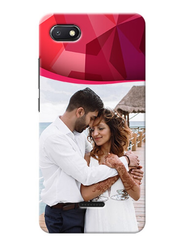 Custom Redmi 6A custom mobile back covers: Red Abstract Design