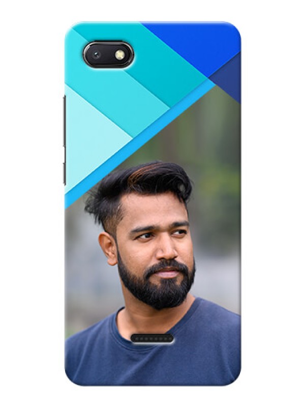 Custom Redmi 6A Phone Cases Online: Blue Abstract Cover Design