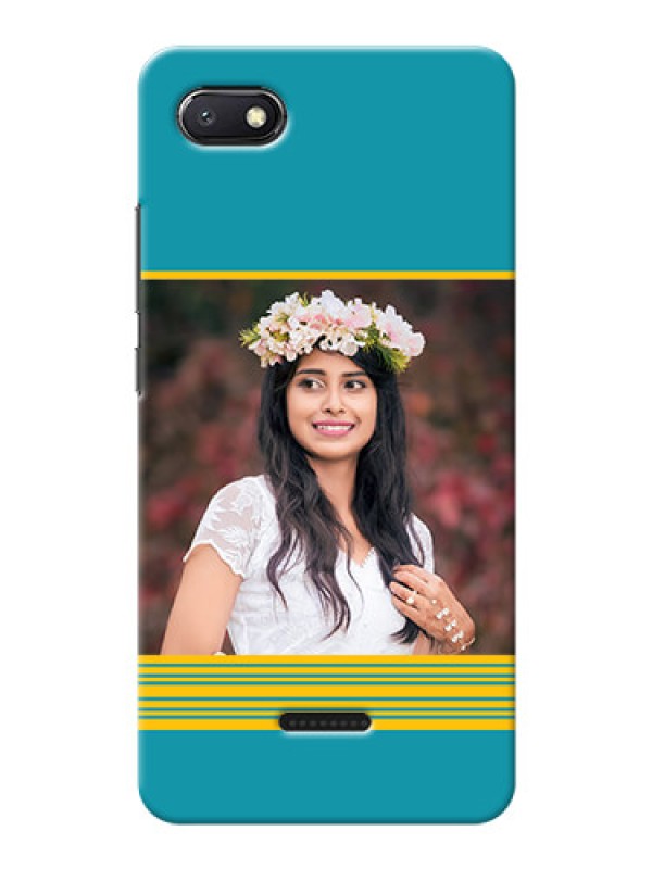 Custom Redmi 6A personalized phone covers: Yellow & Blue Design 