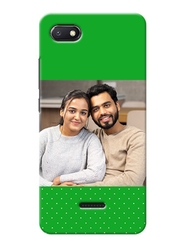 Custom Redmi 6A Personalised mobile covers: Green Pattern Design