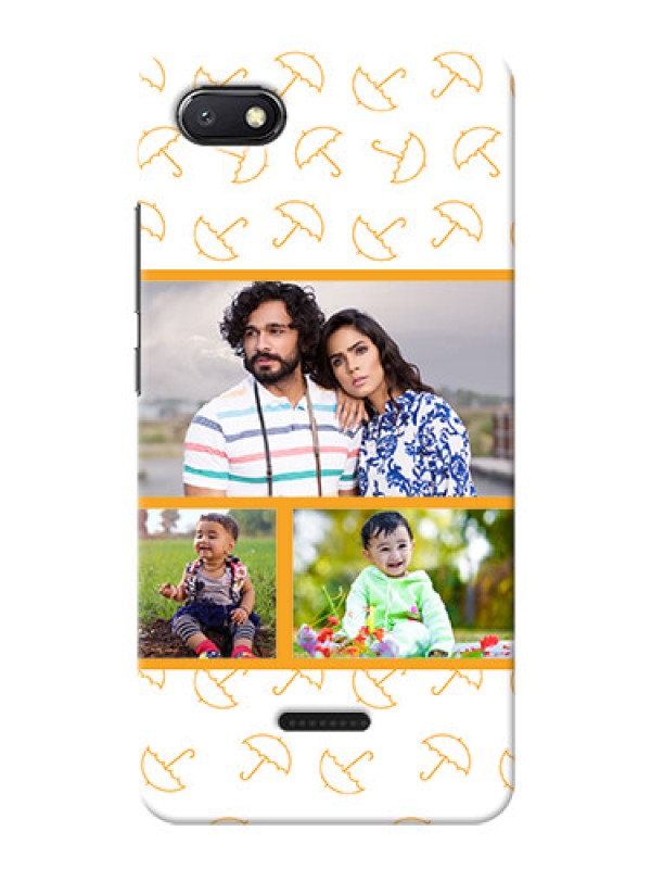 Custom Redmi 6A Personalised Phone Cases: Yellow Pattern Design