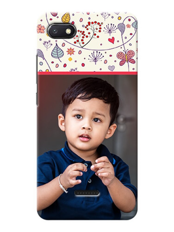Custom Redmi 6A phone back covers: Premium Floral Design