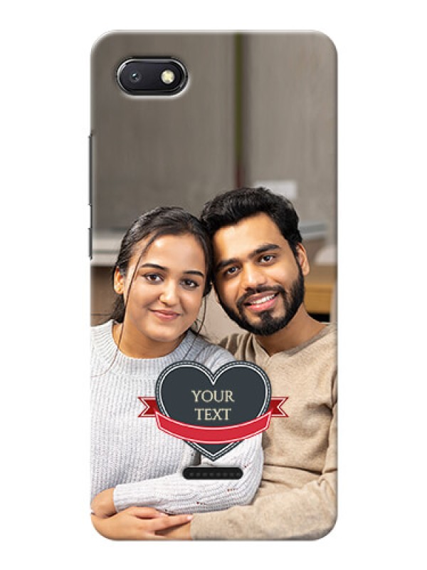 Custom Redmi 6A mobile back covers online: Just Married Couple Design