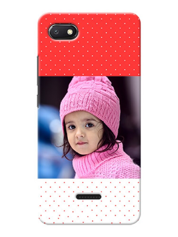 Custom Redmi 6A personalised phone covers: Red Pattern Design