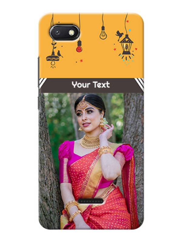 Custom Redmi 6A custom back covers with Family Picture and Icons 