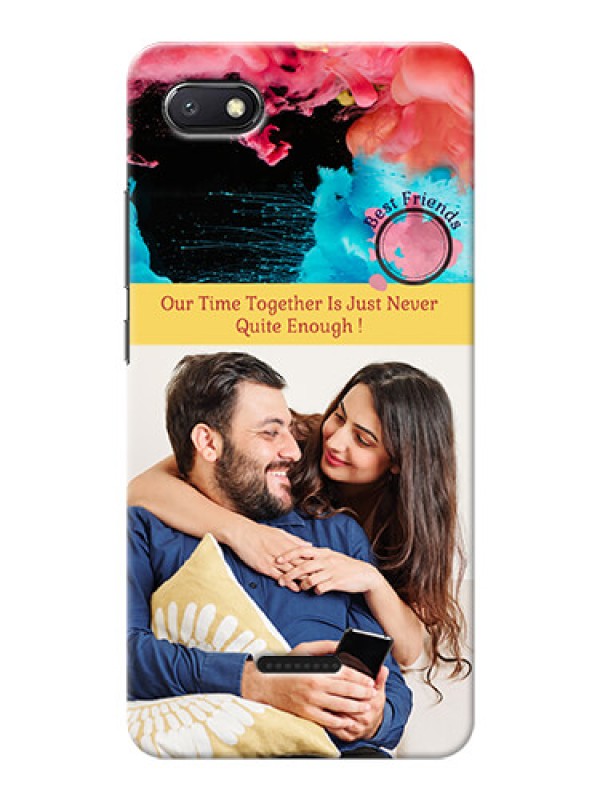 Custom Redmi 6A Mobile Cases: Quote with Acrylic Painting Design