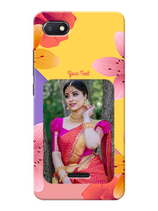 Custom Redmi 6A Mobile Covers: 3 Image With Vintage Floral Design