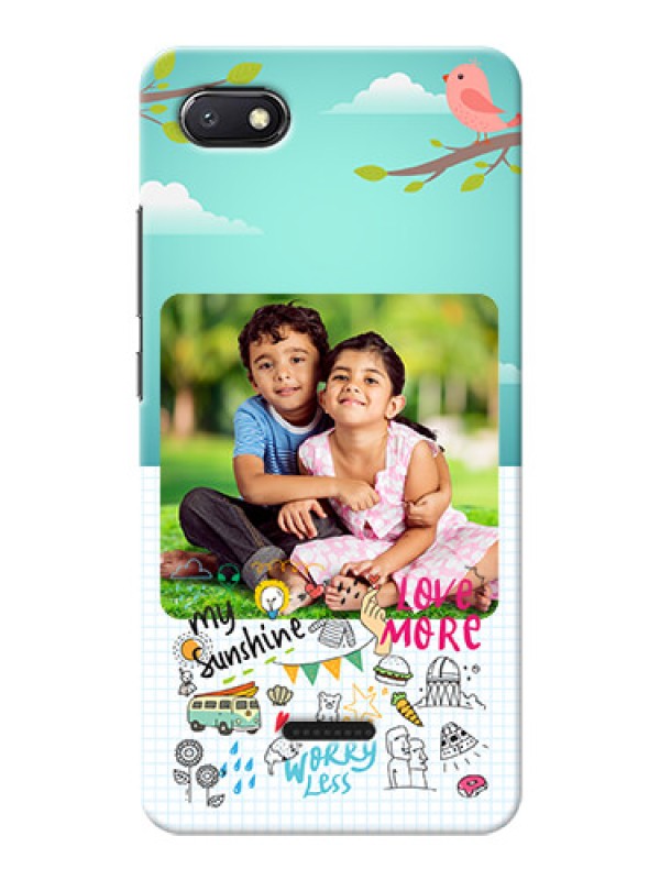 Custom Redmi 6A phone cases online: Doodle love Design